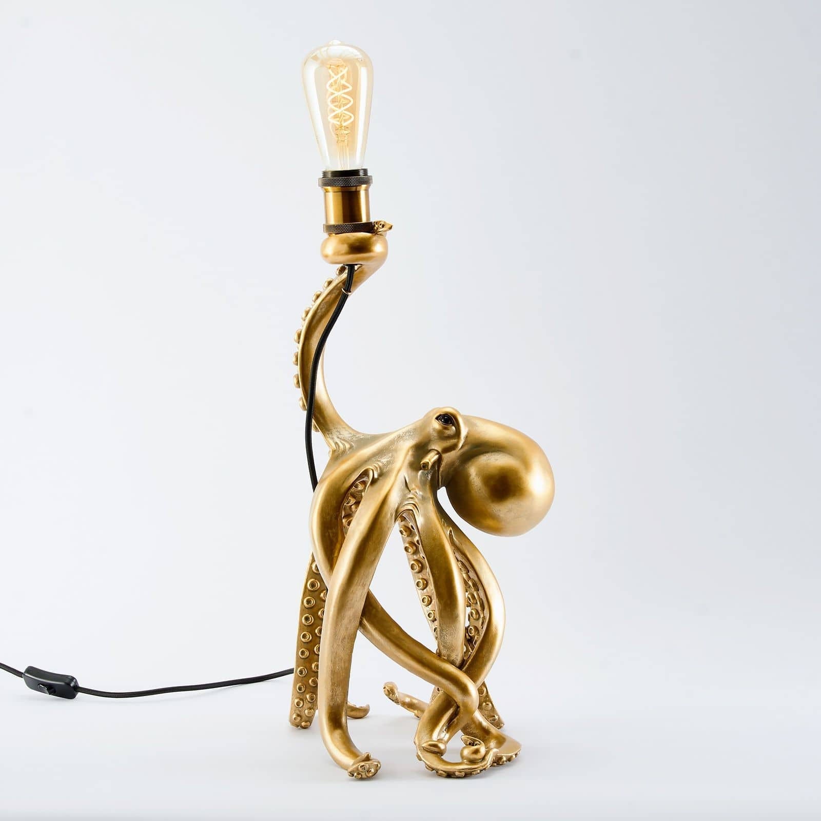 Luxusní zlatá stolní lampa Otto Octopus WERNS o výšce 54 cm přináší do interiéru výjimečný design a eleganci - Waterfall Bathrooms