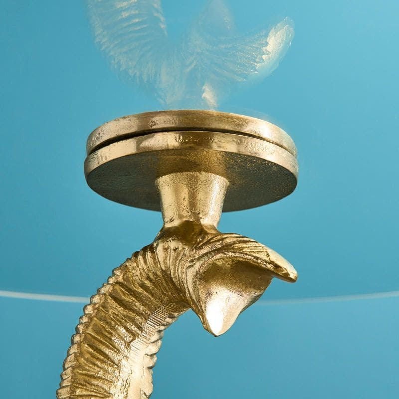 Luxusní zlatý odkládací stolek Kimba z hliníku a skla dodá vašemu interiéru osobitý styl a eleganci - Waterfall Bathrooms