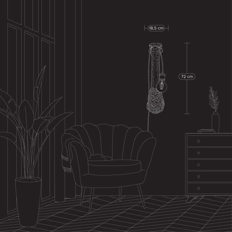 Nástěnná designová lampa na zeď pštros Franz Josef, zlatá