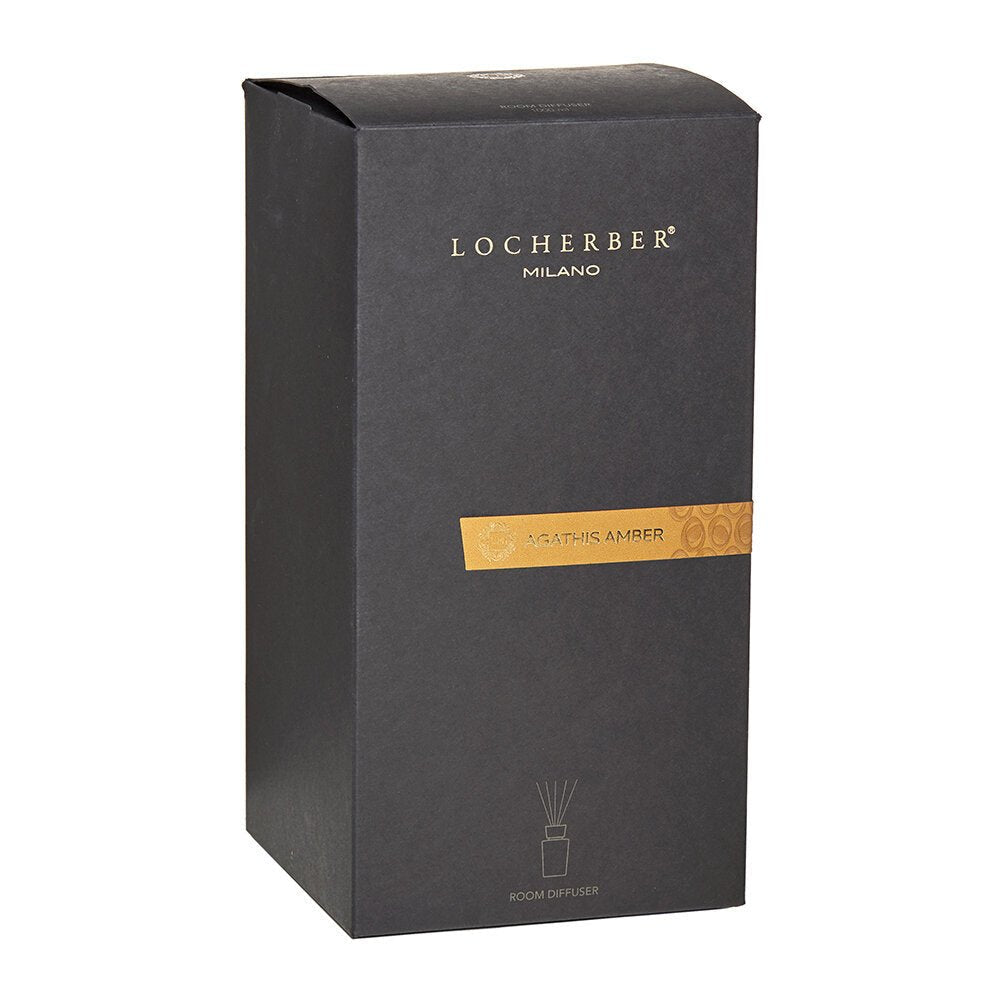 Aroma difuzér Agathis Amber od Locherber Milano, vůně ambra, vanilka, kadidlo a santalové dřevo, Waterfall Bathrooms.