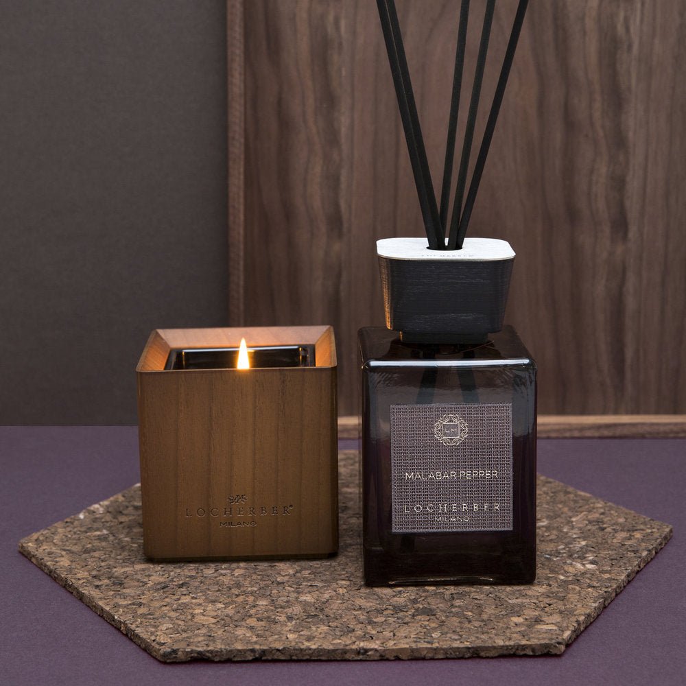 Aroma difuzér Malabar Pepper od Locherber Milano, vůně černý pepř, zázvor, skořice a cedrové dřevo, Waterfall Bathrooms.