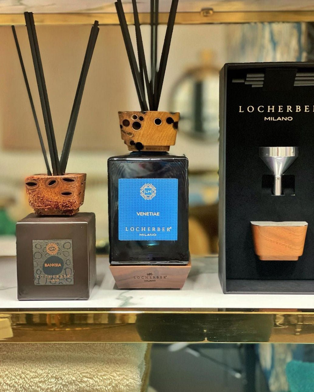 Aroma difuzér Venetiae od Locherber Milano, vůně slaný mořský vánek, sicilský citron, levandule a pižmo, Waterfall Bathrooms.