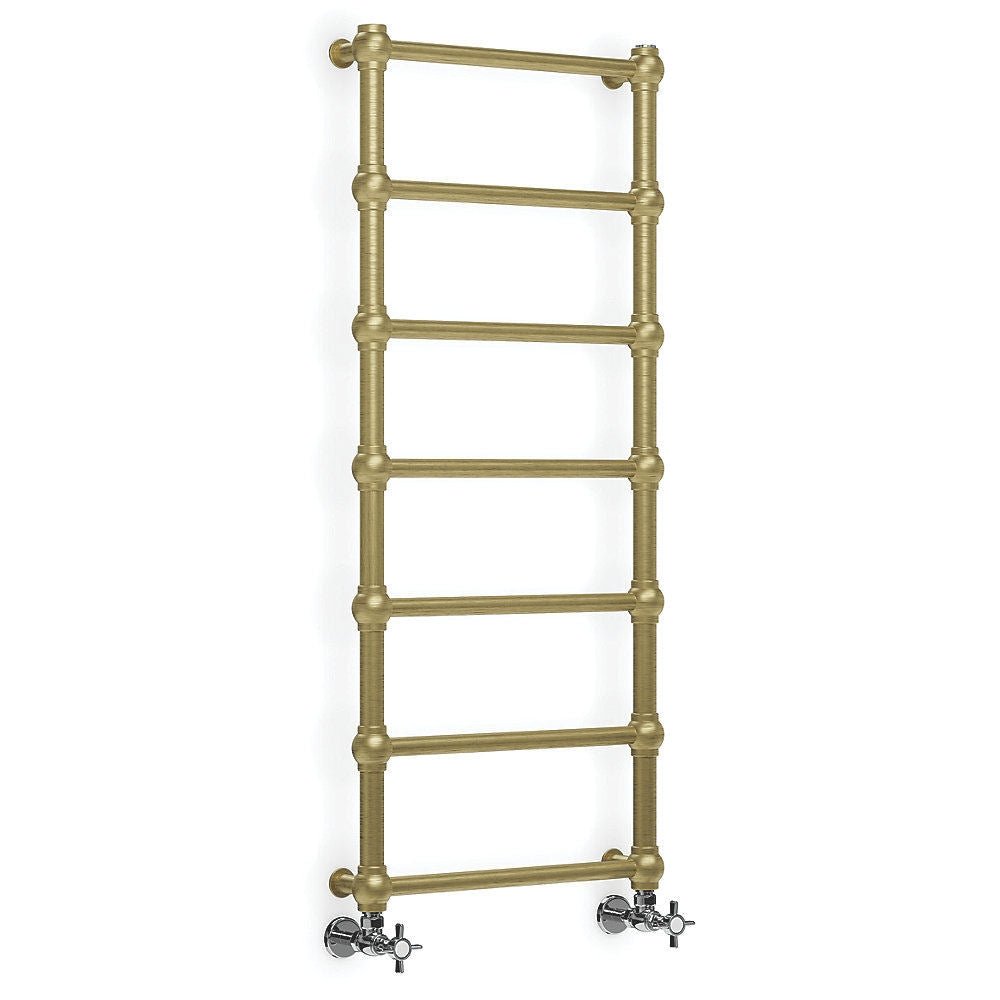Design Bathroom Towel Radiator RETRO Antique Brass - |VESIMI Design| Luxury and Rustic bathrooms online