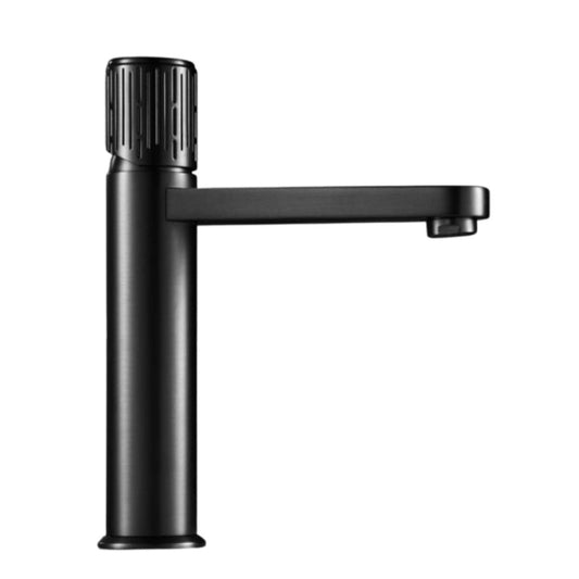 Designová umyvadlová baterie v barvě Gun Metal s pákou ve stylu zásobníku revolveru Waterfall Bathrooms