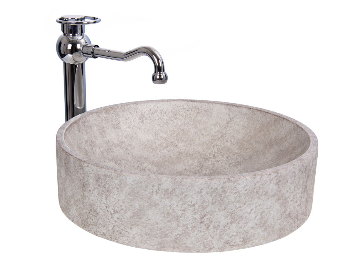 Designová vysoká chromová umyvadlová baterie Sole na desku Waterfall Bathrooms