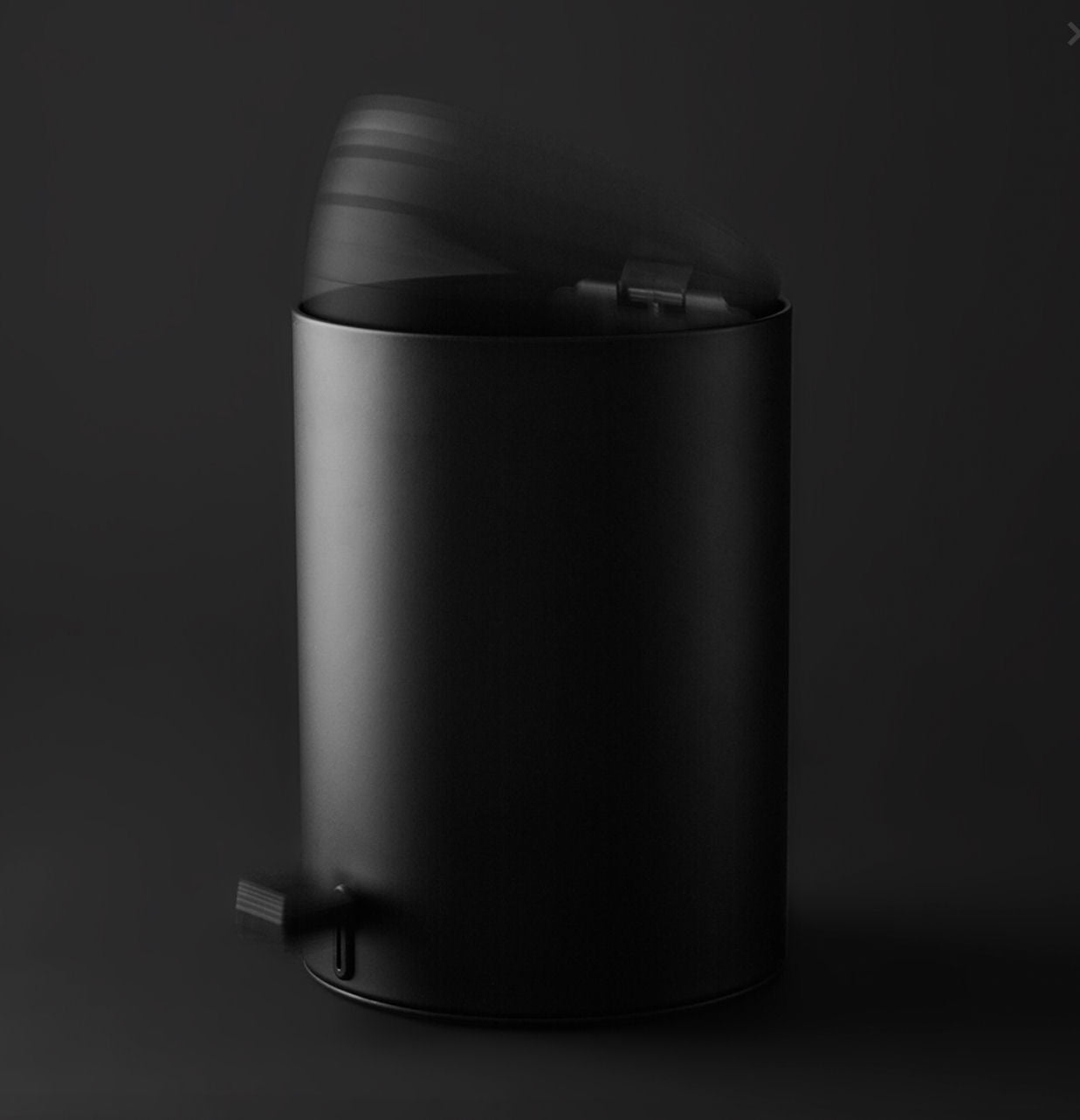 Černý designový koupelnový koš Decor Walther