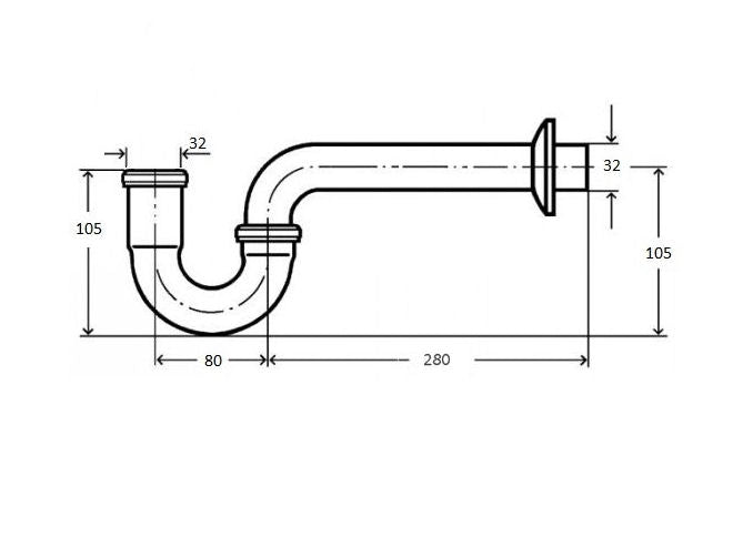Luxusní umyvadlový sifon P-Trap v elegantním lesklém zlatém provedení je dokonalým doplňkem pro každou stylovou koupelnu - Waterfall Bathrooms