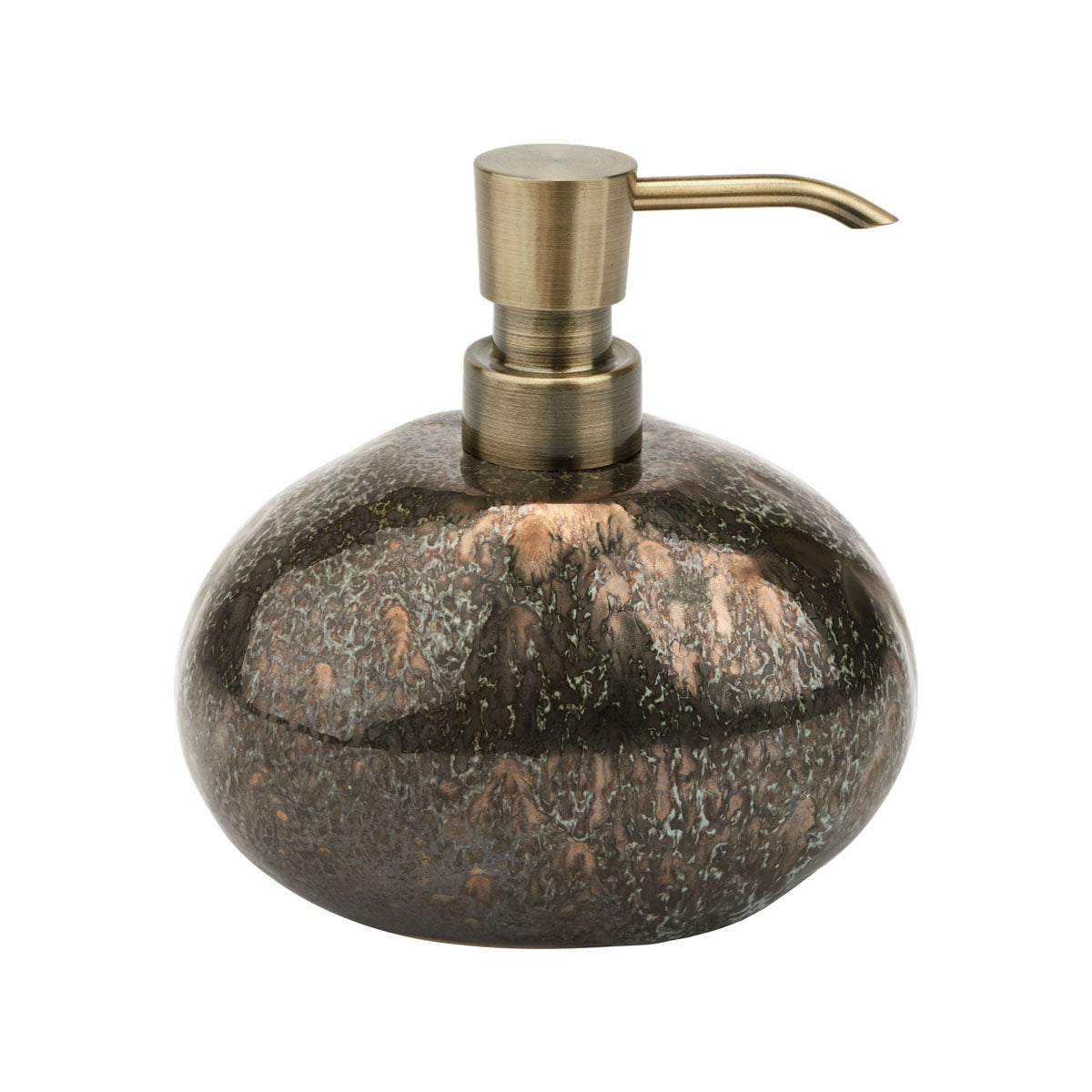 Bronzový dávkovač na tekuté mýdlo. Hnědé koupelnové doplňky Vintage Bronze, dávkovač na tekuté mýdlo