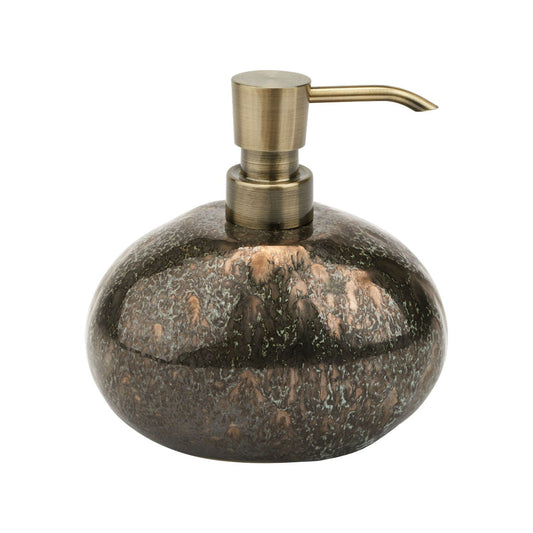 Bronzový dávkovač na tekuté mýdlo. Hnědé koupelnové doplňky Vintage Bronze, dávkovač na tekuté mýdlo