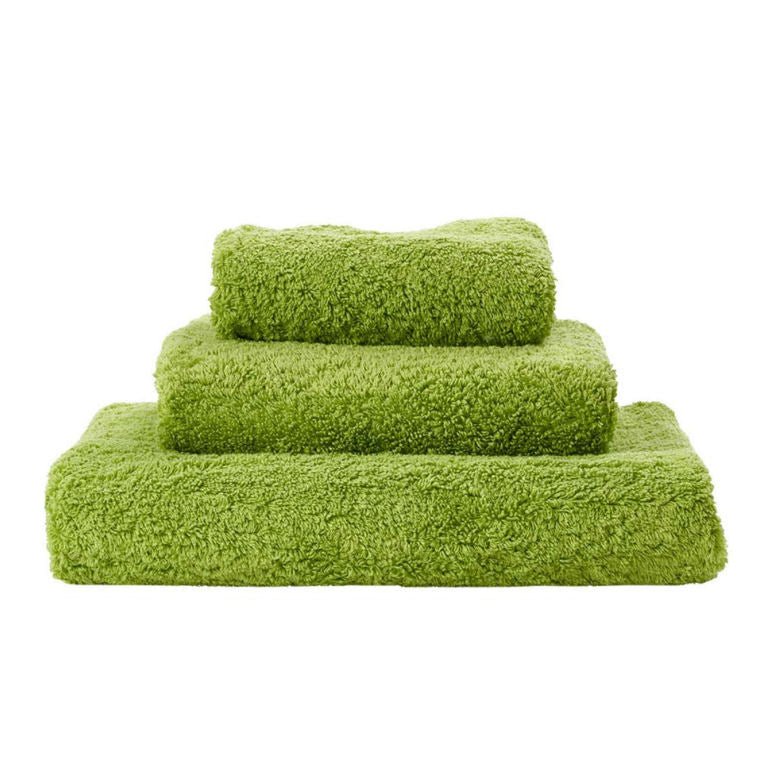 Luxusní ručník z egyptské bavlny ve svěží jablečně zelené barvě Apple Green Super Pile Abyss & Habidecor Waterfall Bathrooms