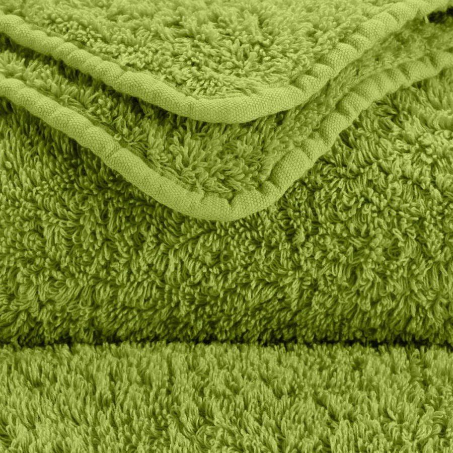 Luxusní ručník z egyptské bavlny ve svěží jablečně zelené barvě Apple Green Super Pile Abyss & Habidecor Waterfall Bathrooms