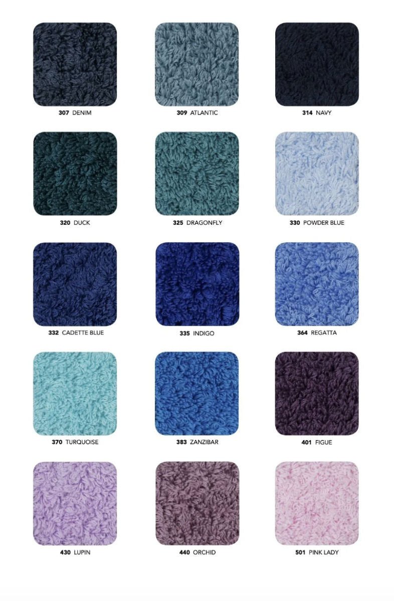 Luxusní temně modrý navy froté ručník s vysokou gramáží Super Pile Abyss Habidecor Waterfall Bathrooms