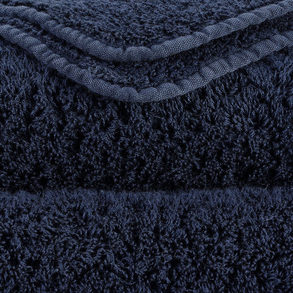Luxusní temně modrý navy froté ručník s vysokou gramáží Super Pile Abyss Habidecor Waterfall Bathrooms