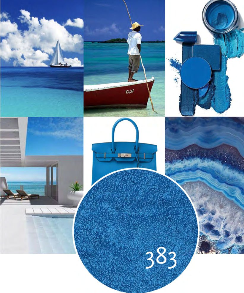 Luxusní ručník z egyptské bavlny v exotické modré barvě 383 Zanzibar Super Pile Abyss & Habidecor Waterfall Bathrooms