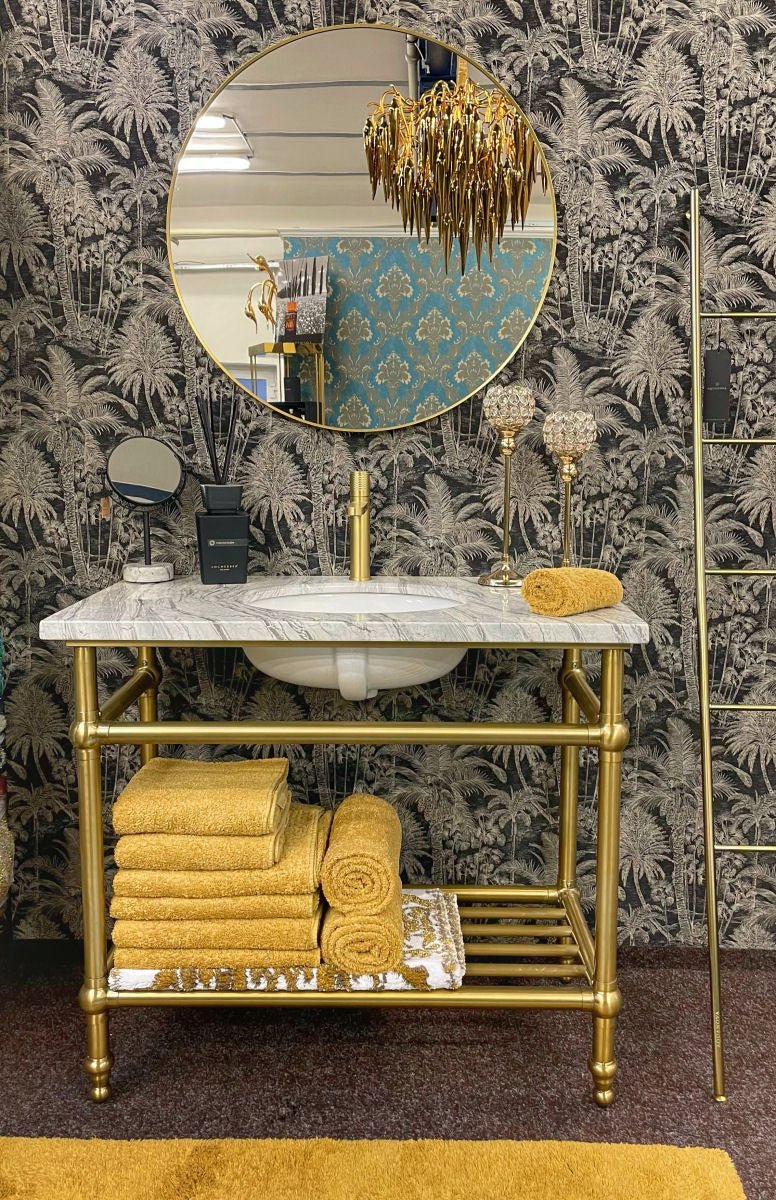 Luxusní ručník z egyptské bavlny v noblesním zlatém odstínu Gold Super Pile Abyss & Habidecor Waterfall Bathrooms