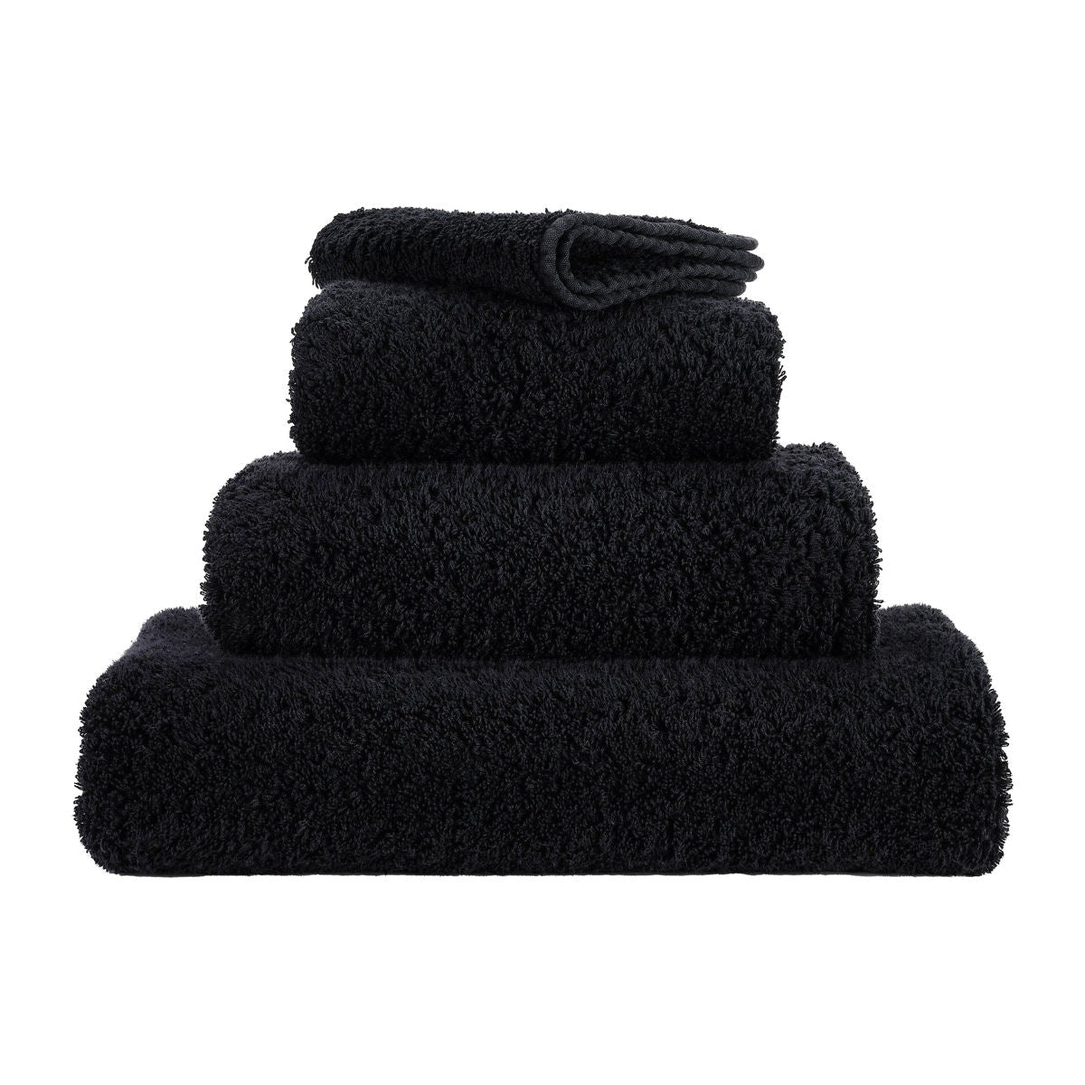 Luxusní ručník z egyptské bavlny v hlubokém černém odstínu Black Super Pile Abyss & Habidecor Waterfall Bathrooms