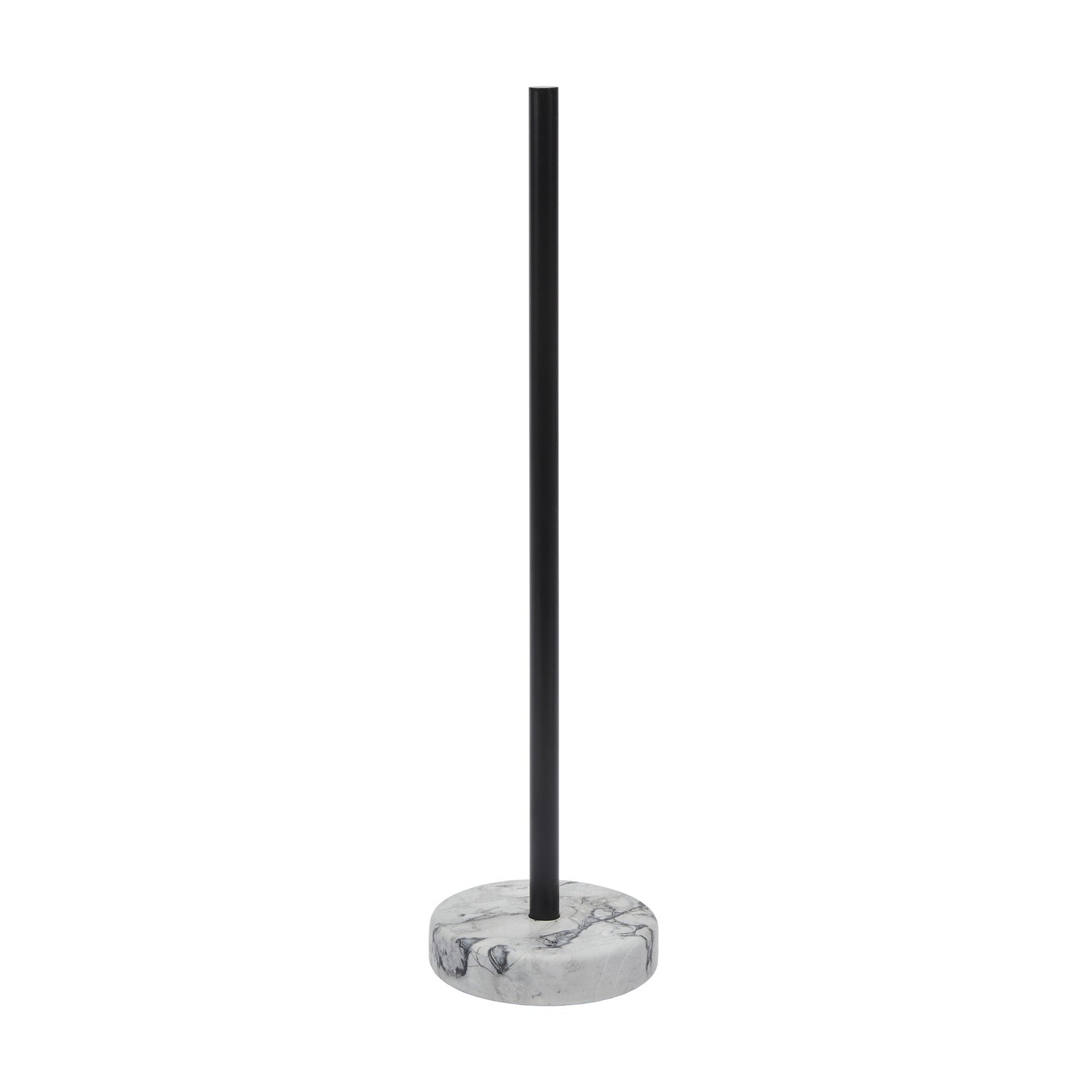 Luxusní mramorový stojan na náhradní toaletní papír Aquanova Nero Alba v černo-bílém provedení je elegantním doplňkem moderní koupelny - Waterfall Bathrooms