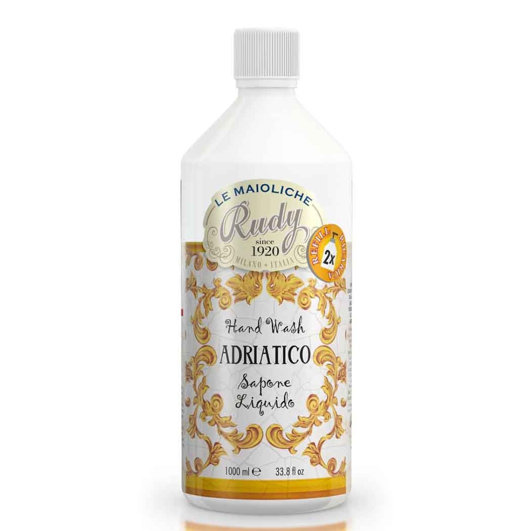 Rudy Profumi Náplň tekutého mýdla Adriatico, 1000 ml, vůně ambra a jasmín, Waterfall Bathrooms