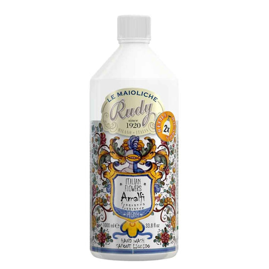 Rudy Profumi Náplň tekutého mýdla Amalfi, 1000 ml, vůně černého fíku a bílé růže, Waterfall Bathrooms