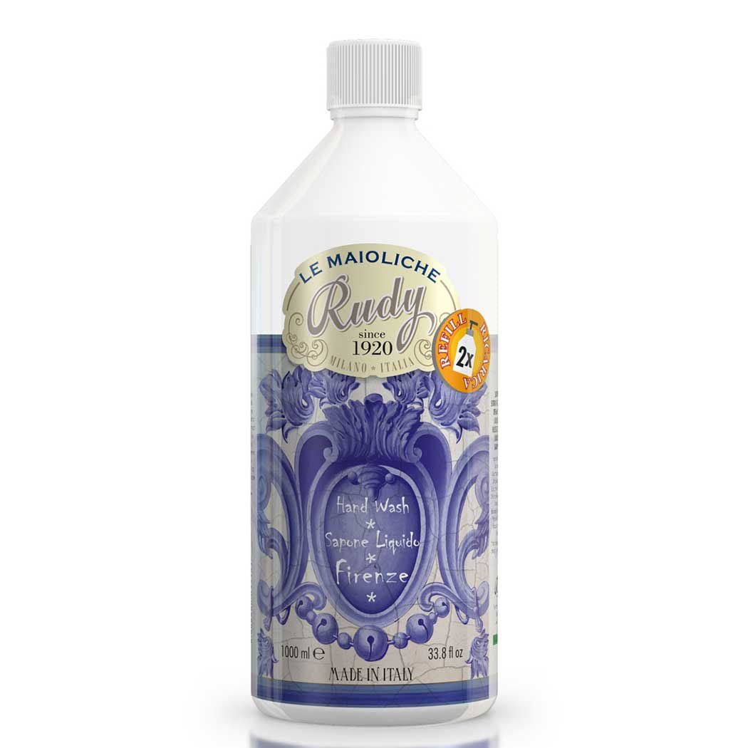 Rudy Profumi Náplň tekutého mýdla Firenze, 1000 ml, vůně bílých květů a vzácného dřeva, Waterfall Bathrooms