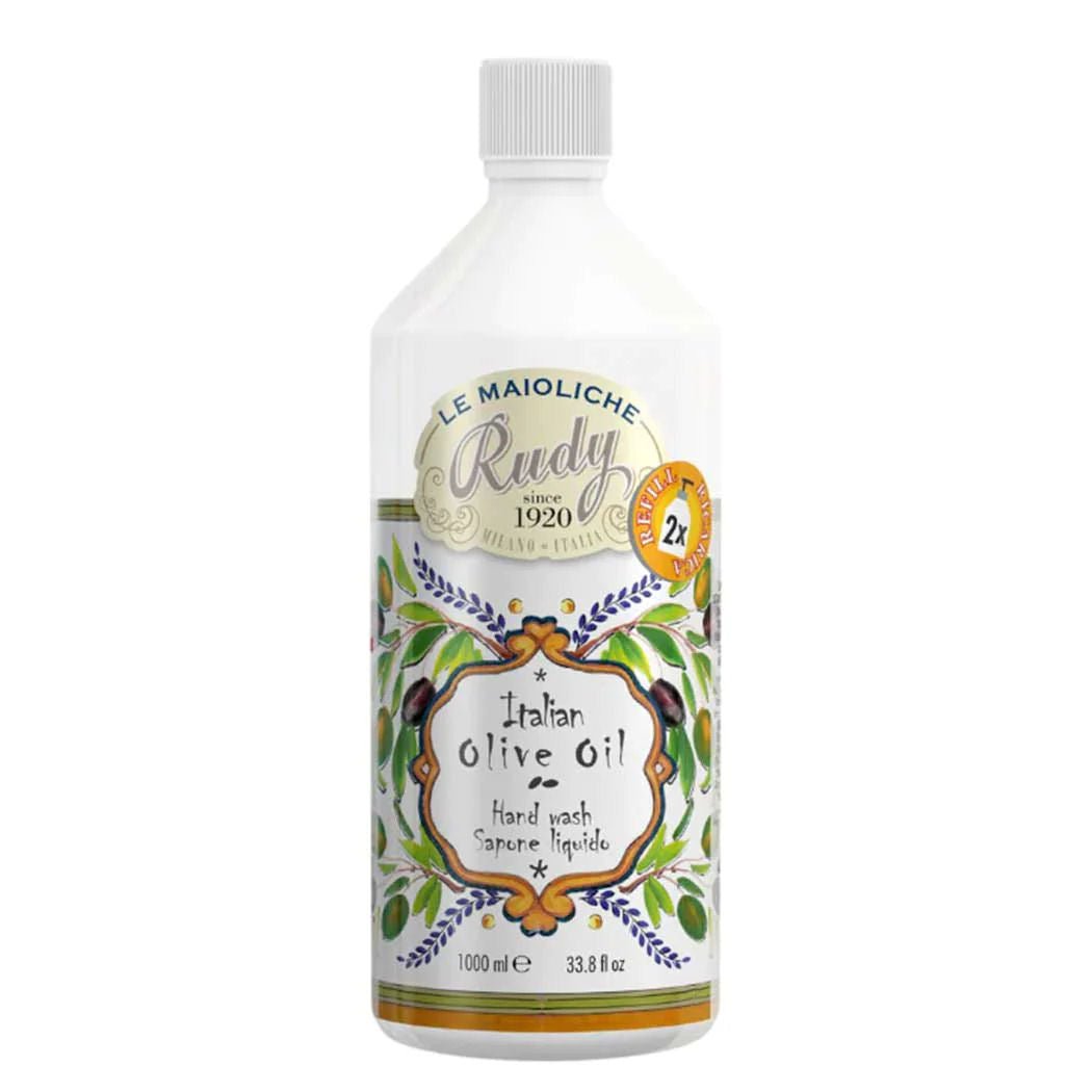 Rudy Profumi Náhradní náplň tekutého mýdla Italian Olive Oil, 1000 ml, vůně zázvor a rebarbora, Waterfall Bathrooms