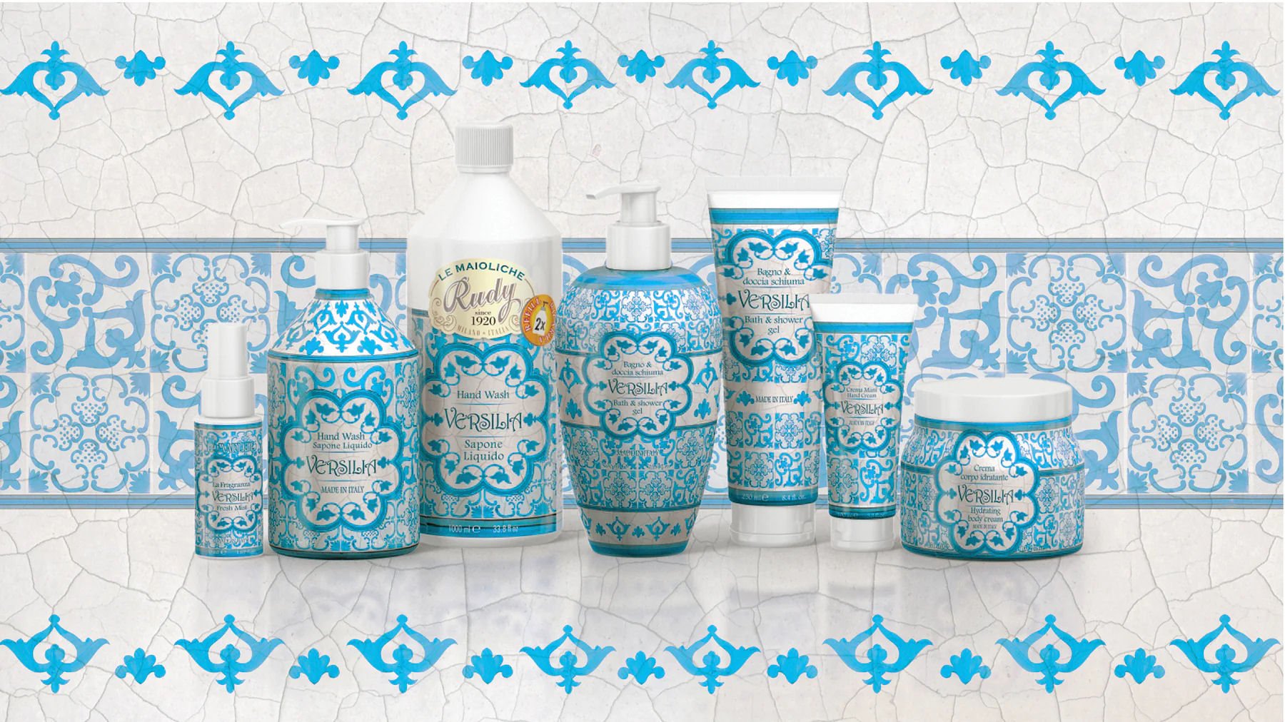 Rudy Profumi Náplň tekutého mýdla Versilia, 1000 ml, vůně sladké mandarinky a frézie, Waterfall Bathrooms