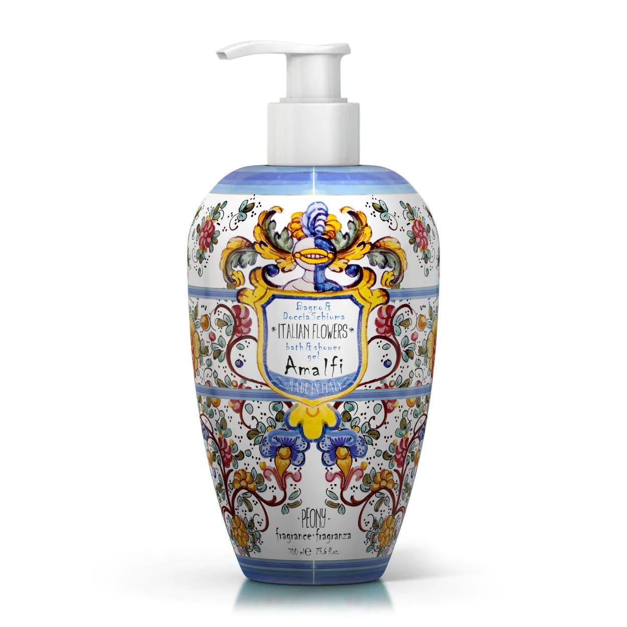 Sprchový gel a pěna do koupele Rudy Profumi Amalfi, s vůní Černého fíku a Bílé růže, 700 ml, Waterfall Bathrooms.