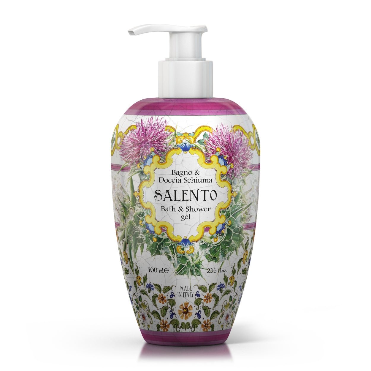 Sprchový gel a pěna do koupele Rudy Profumi Salento, s vůní Citrus Lemon a Jasmine, 700 ml, Waterfall Bathrooms.