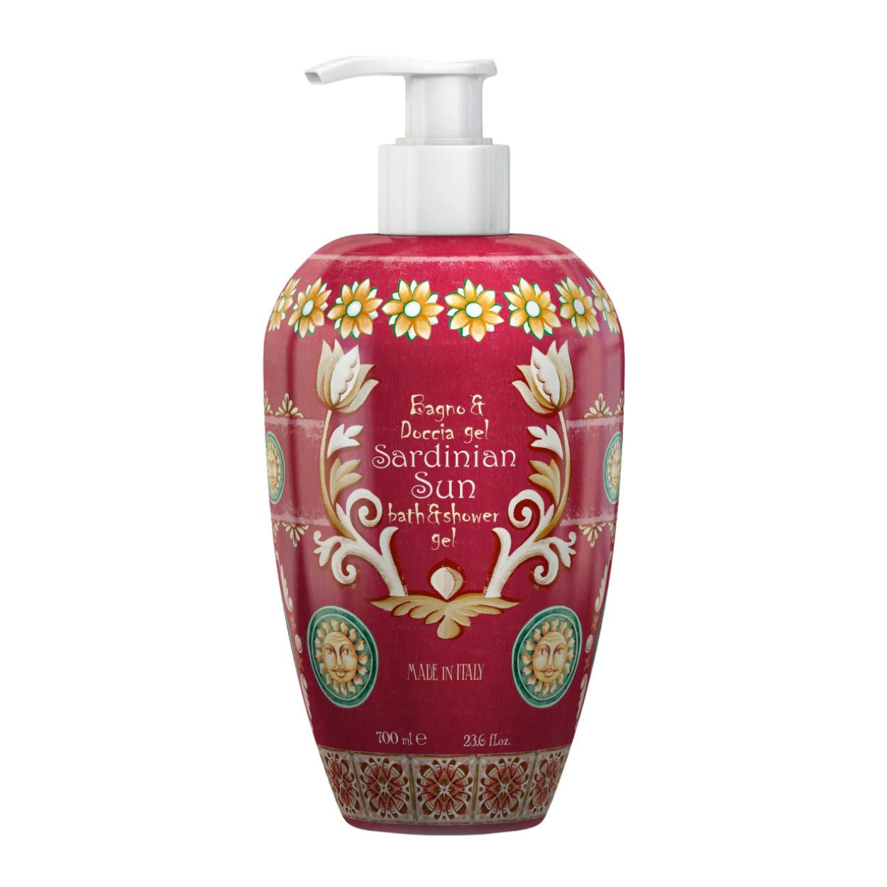 Sprchový gel a pěna do koupele Rudy Profumi Sardinian Sun, s vůní Bergamotu a Magnólie, 700 ml, Waterfall Bathrooms.