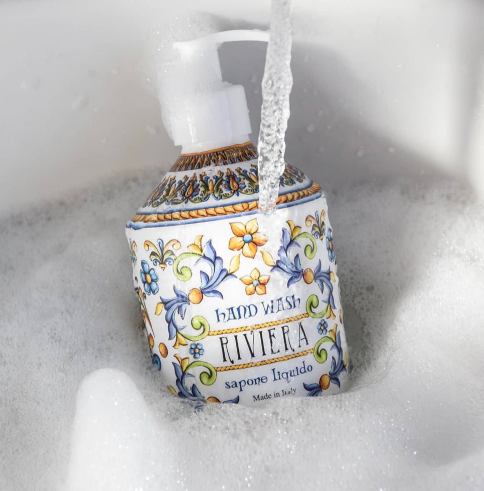 Tekuté mýdlo na ruce Rudy Profumi Riviera, s orientální vůní Jasmínu a Vanilky, 500 ml, Waterfall Bathrooms.