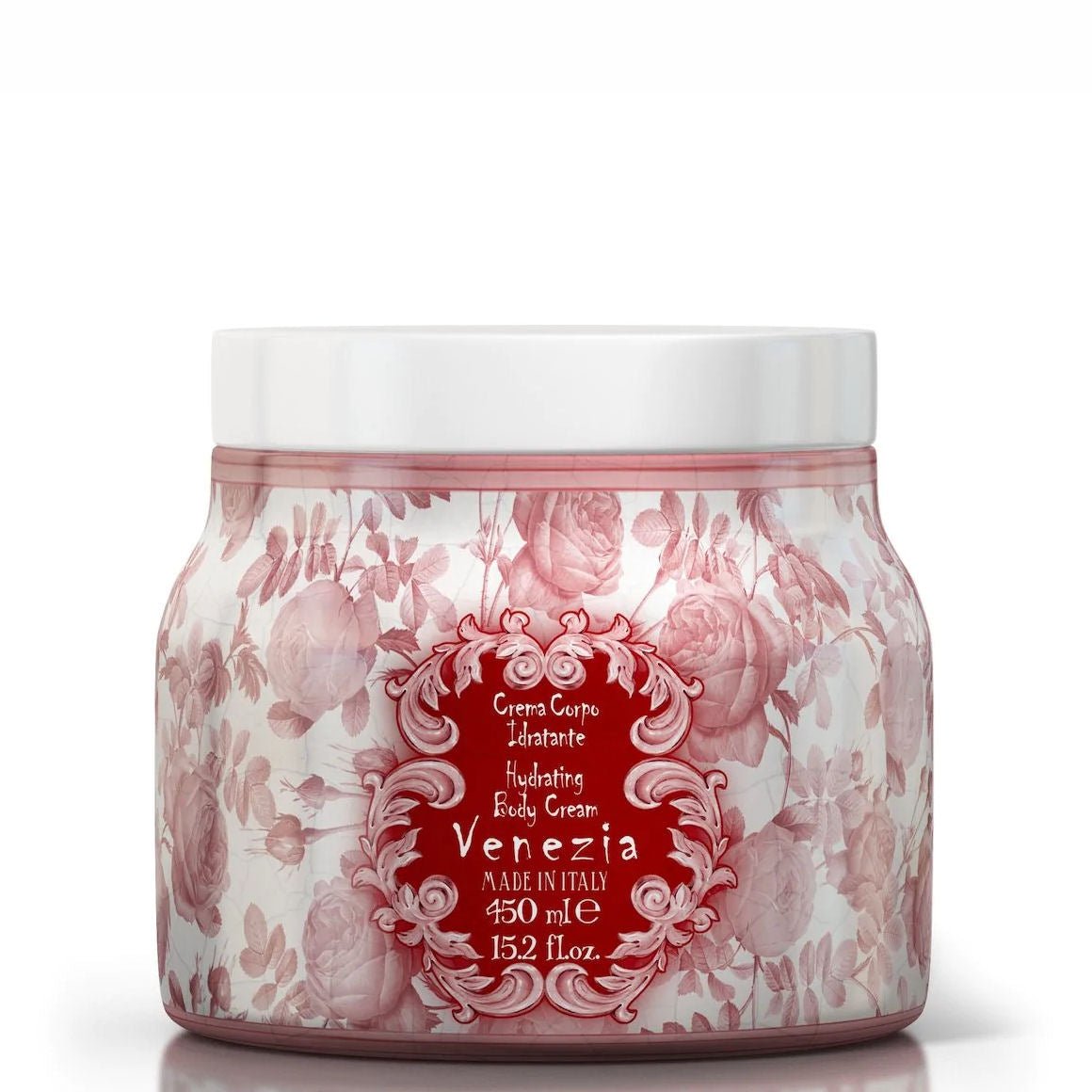 Tělový krém Rudy Profumi Venezia, s vůní Citronu, Maliny a Ambry, 450 ml, Waterfall Bathrooms.