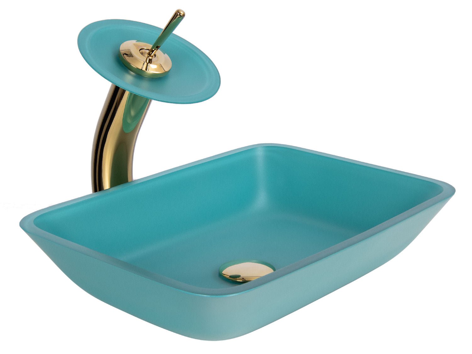 Waterfall® umyvadlový set - tyrkysové umyvadl s baterií